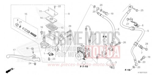 FRONT BRAKE MASTER CYLINDER NSS350AR de 2024
